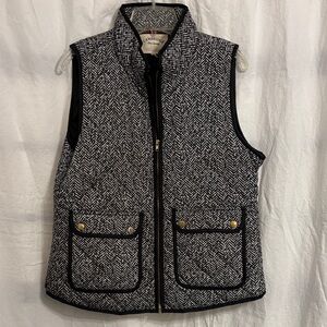J. Crew Black and White Patterned Vest